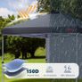 Durable Ez Pop-up Gazebo Tent with 1 Sidewall (2.5x2.5M,Black) Image 6