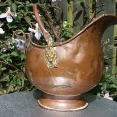 Antique copper flower pot