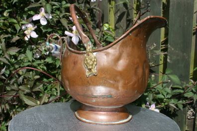 Antique copper flower pot