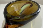 Large Czech Sommerso Art Glass Sculptural Bowl. c.1960s