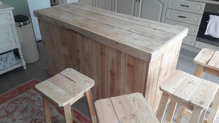 Rustic kitchen island