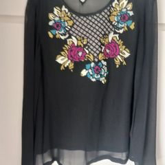 Temperley London Silk Top, Blouse, Size 16, 100% Silk