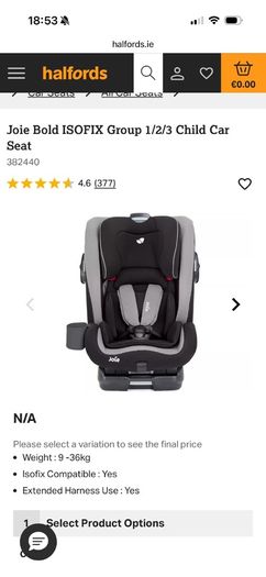 Joie Bold car seat