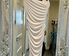 dress one shoulder white