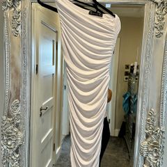 dress one shoulder white