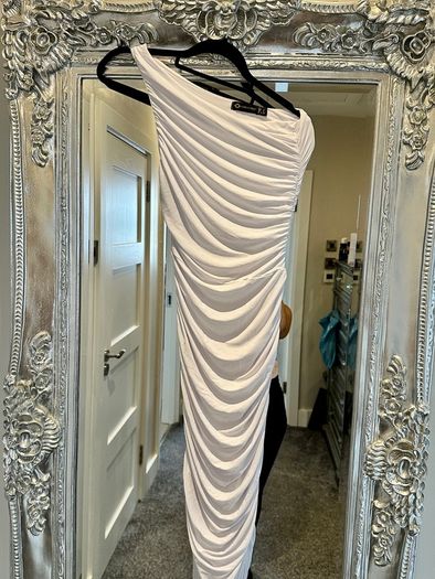 dress one shoulder white