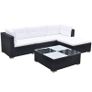 5 Piece Garden Lounge Set with Cushions Poly Rattan Black (FREE SHIPPING) Image 2