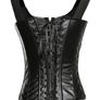 Black Faux Leather Corset Image 2