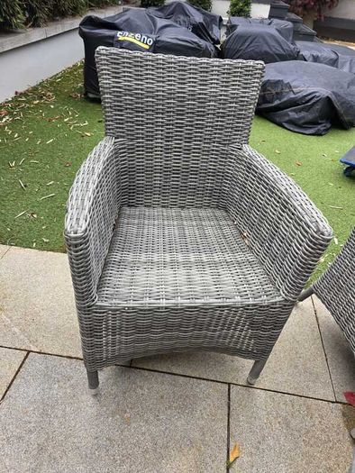 Grey Rattan Outdoor Dining Set