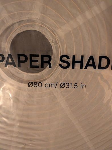 Hay design lampshade - rice paper. Diameter 80cm. Unused.