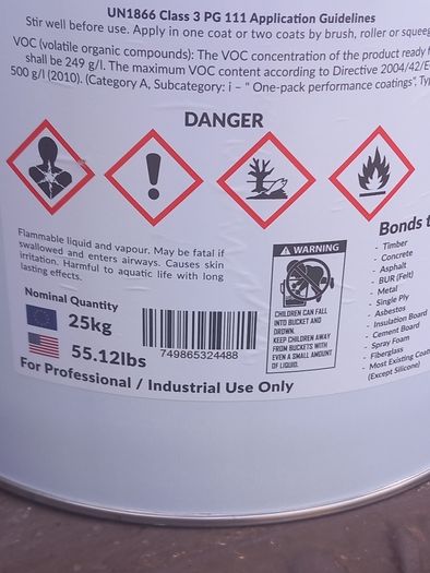 Lava 20 liquid rubber waterproofing 25kg Tin 1 Tin of catalyse 1 role of Fabric tape