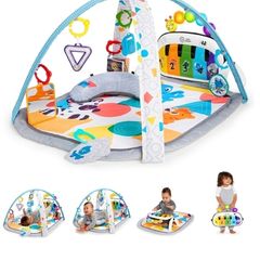 Baby Einstein 4-in-1 Kickin' Tunes Music and Language Discovery Baby Gym Tummy Time