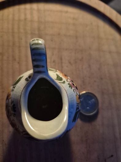 Vintage Miniature Floral Holland Handpainted Pitcher Vase