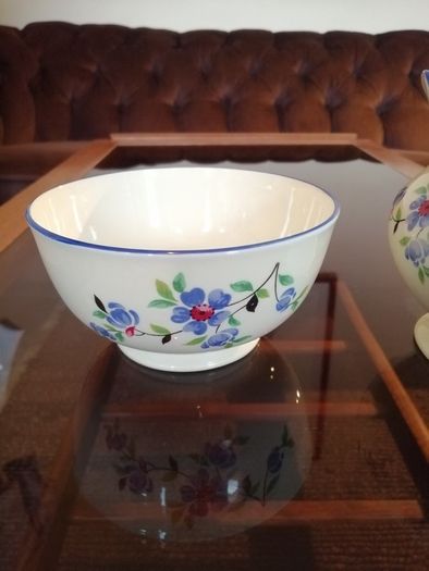 Tuscan China by Plant Hand Painted Floral Sugar Bowl and Milk Jug Set