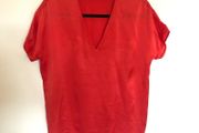 COS silk short sleeve blouse UK10