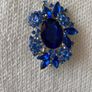 Brooch - Royal Blue Crystal Image 2