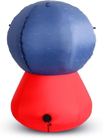 Inflatable Christmas Snow Globe - Outdoor/Indoor Bright LED Light Up Porch Decoration - Built in Air Compressor - Pegs Included for Garden Use 150cm