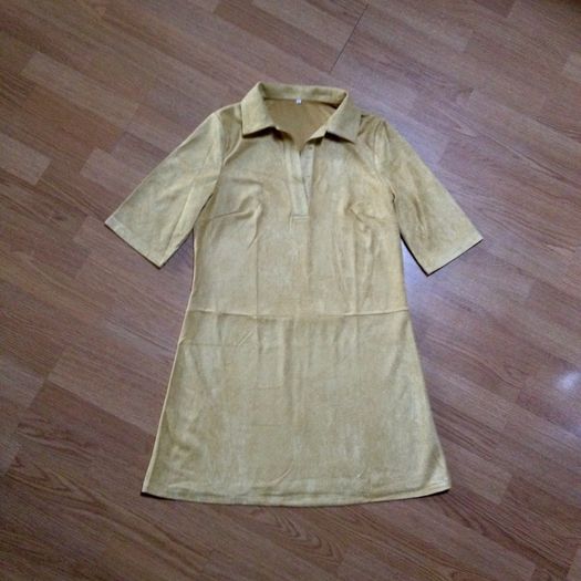 New suede effect mini dress