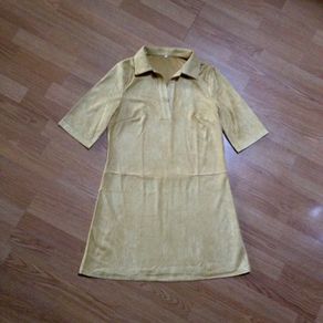 New suede effect mini dress