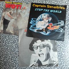 Captain Sensible 3 x French Dutch 7" The Damned Punk