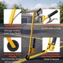 Heavy-Duty Line Marking Paint Wand with Wheels, Lightweight Ground Striping Applicator for Parking Lots, Sports Fields & Road Marking, Yellow Image 6