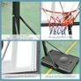 Basketball Hoop Freestanding 255-305cm Hoop Height Adjustable Stand with Backboard Wheels for Teens Adults Black Image 5
