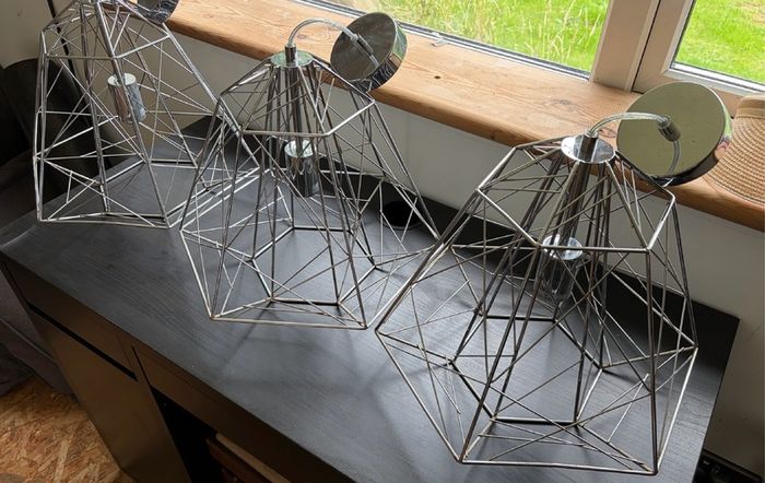 Ceiling Light Electric Searchlight Geometric Cage Ceiling