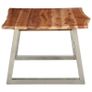 Coffee Table 100x60x40 cm Solid Acacia Wood and Stainless Steel Image 3