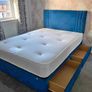 New Stylish Double 4ft, 4ft6, King 5ft And 6ft Superking Sizes Divan Beds Instock. Drawers And Optional Tufted Mattresses Available. Free Delivery Image 4