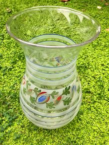 Glass cut flower vase PRICE DROP
