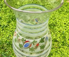 Glass cut flower vase PRICE DROP