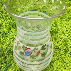 Glass cut flower vase PRICE DROP