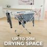 Extra X-Legs Clothes Airer, Indoor Drying Rack, 20 Metre Drying Space, Foldable Compact Clothes Dryer, Thick Wires for Fewer Creases, Wheels to Easily Manoeuvre Image 3