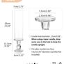 3 x Glass Candle Holders (perfect for unity candles) Image 4