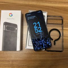 Google Pixel 8 Pro 128gb Obsidian Black, in excellent condition, with box, case and screen protector