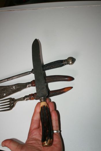 Antique Cutlery Carving Set