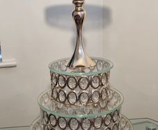 Crystal cake stand set of 5 pieces large size