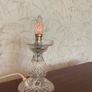 Vintage Waterford Crystal Alana / Inishmaan Hurricane Table Lamp  14inch Image 3