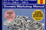 BMW 316, 320, 320i Haynes Manual 1975-1983