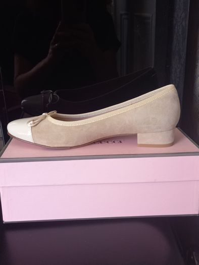 Suede leather pumps