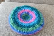 Multicoloured beret adult size acrylic knit in very good condition FREE STANDARD POSTAGE INCLUDED