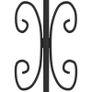 Fence Gate with Spear Top Black 103x125 cm Image 5