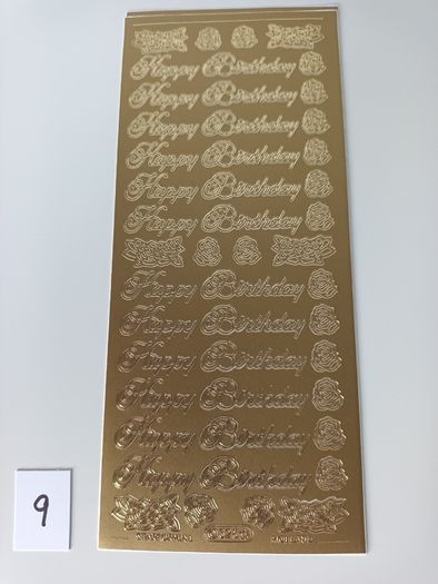 Craft Stickers -  Happy Birthday - Mixed