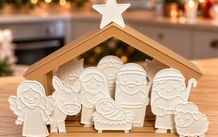 Colour Your Own Nativity Set with Stable, 10 Figures 3D