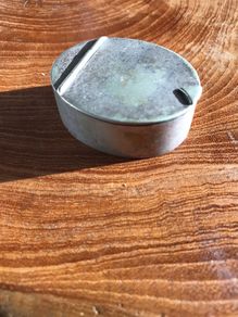 Very old metal pill box or trinket box