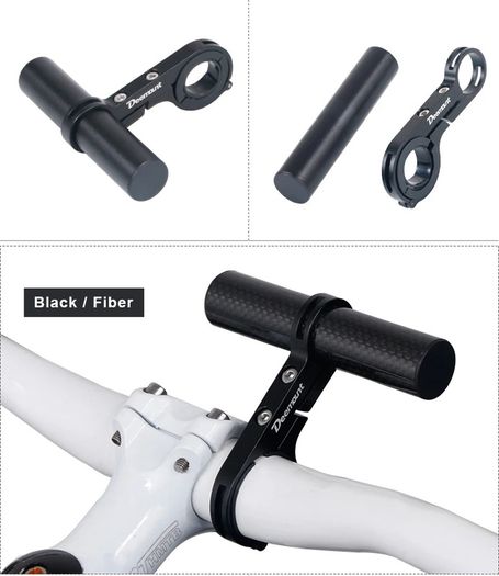 10cm Carbon Fiber Bicycle Handlebar Extended Bracket Bike Headlight Mount Bar Computer Holder Lamp Support Rack Alloy Fiber Stand