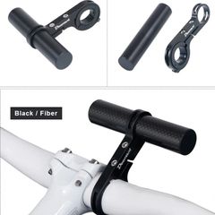 10cm Carbon Fiber Bicycle Handlebar Extended Bracket Bike Headlight Mount Bar Computer Holder Lamp Support Rack Alloy Fiber Stand