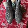 Dark Silver Glitter Ankle Boots Image 2
