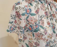 Ladies floral shortsleeve blouse uk 10 bnwot