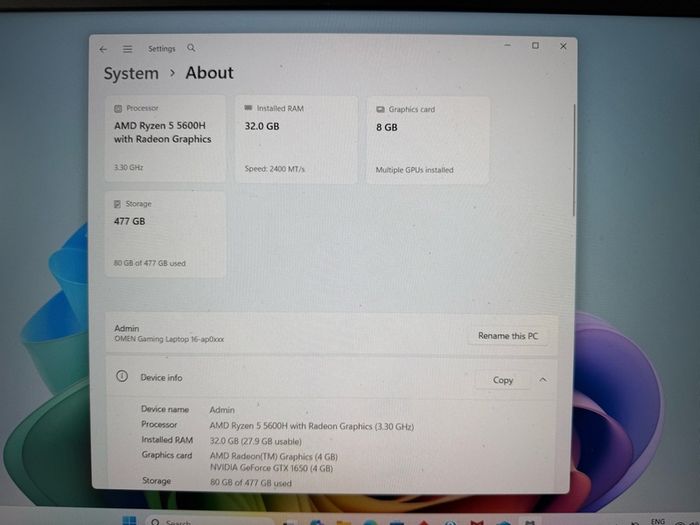 Lenovo Ideapad Gaming 3 15ach6 - Ryzen 5 5600h, 32gb Ram, Gtx 1650, 480gb Ssd